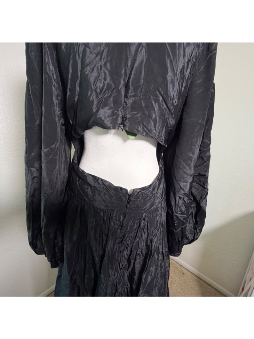 NWT Farm Rio Women's Black Cut Out Maxi Dress Sz XL Resort Yacht Boho Cocktail - Picture 13 of 16